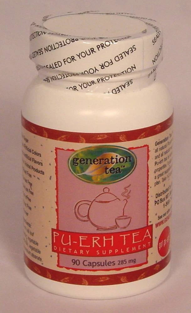 Pu-erh Tea 90 Vegi-Capsules All Natural Tea Detox Dietary Supplement Weight Loss